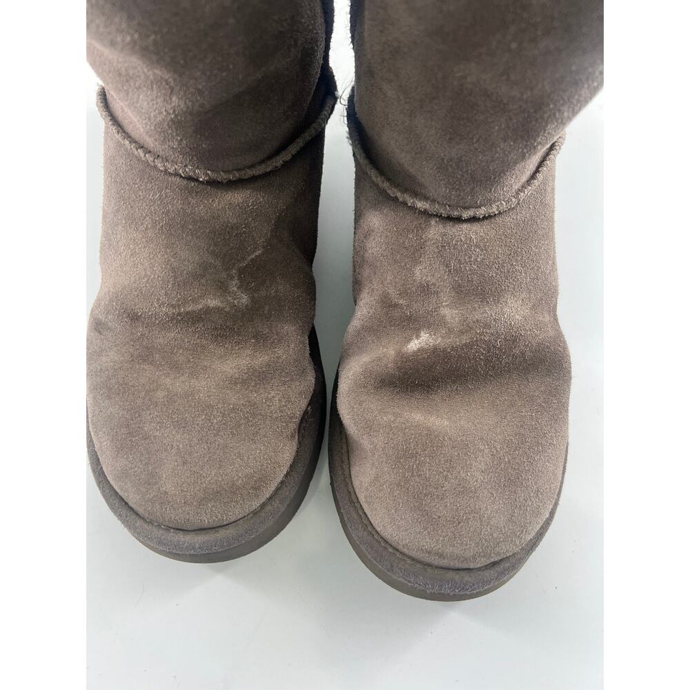 Ugg Constatine Satin Ribbon Boots Womens Size 7 Gray Charcoal Warm Y2K - Picture 6 of 9